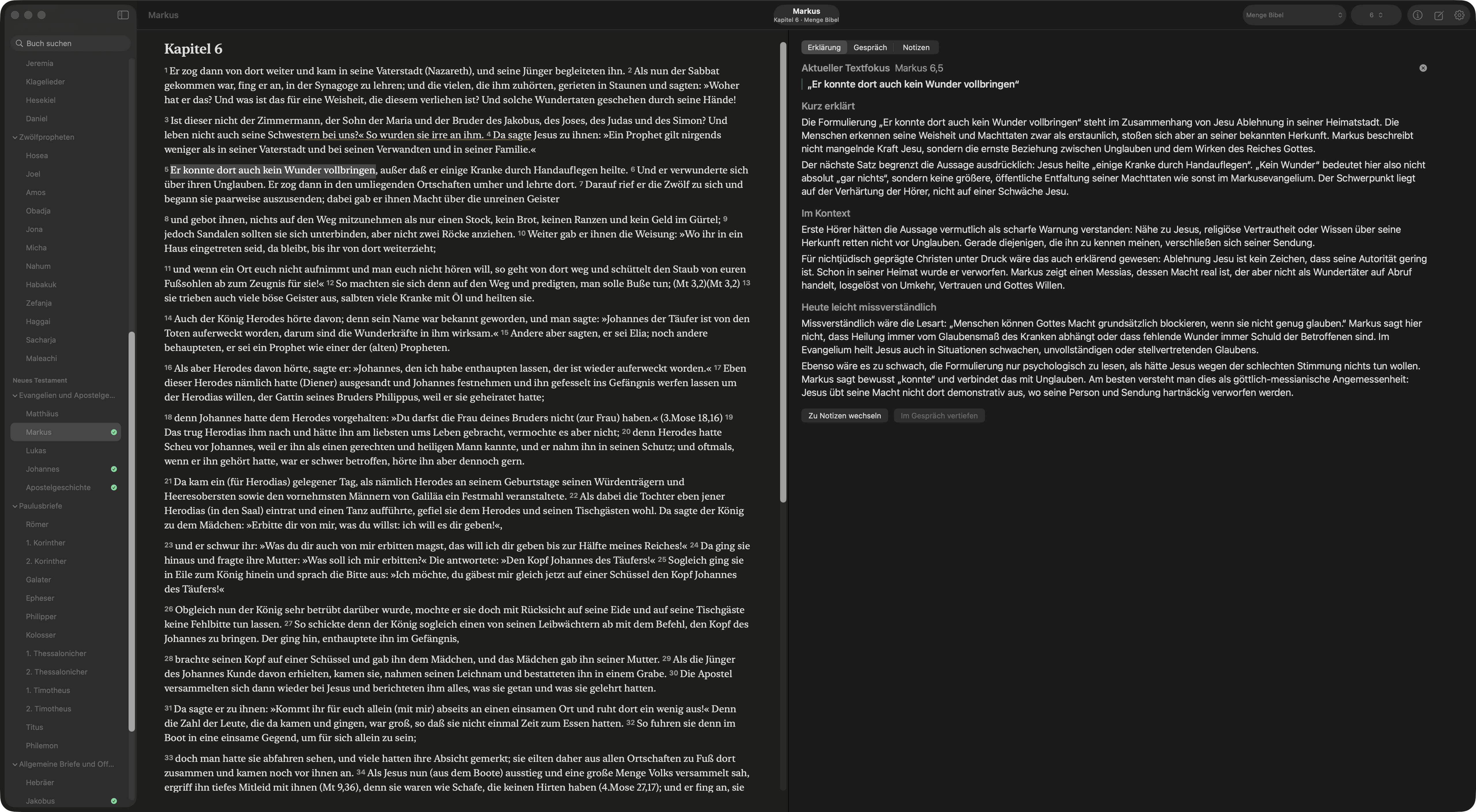 Phaneia Reader mit Erklärung